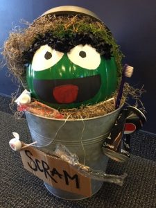 Decorated pumpkin