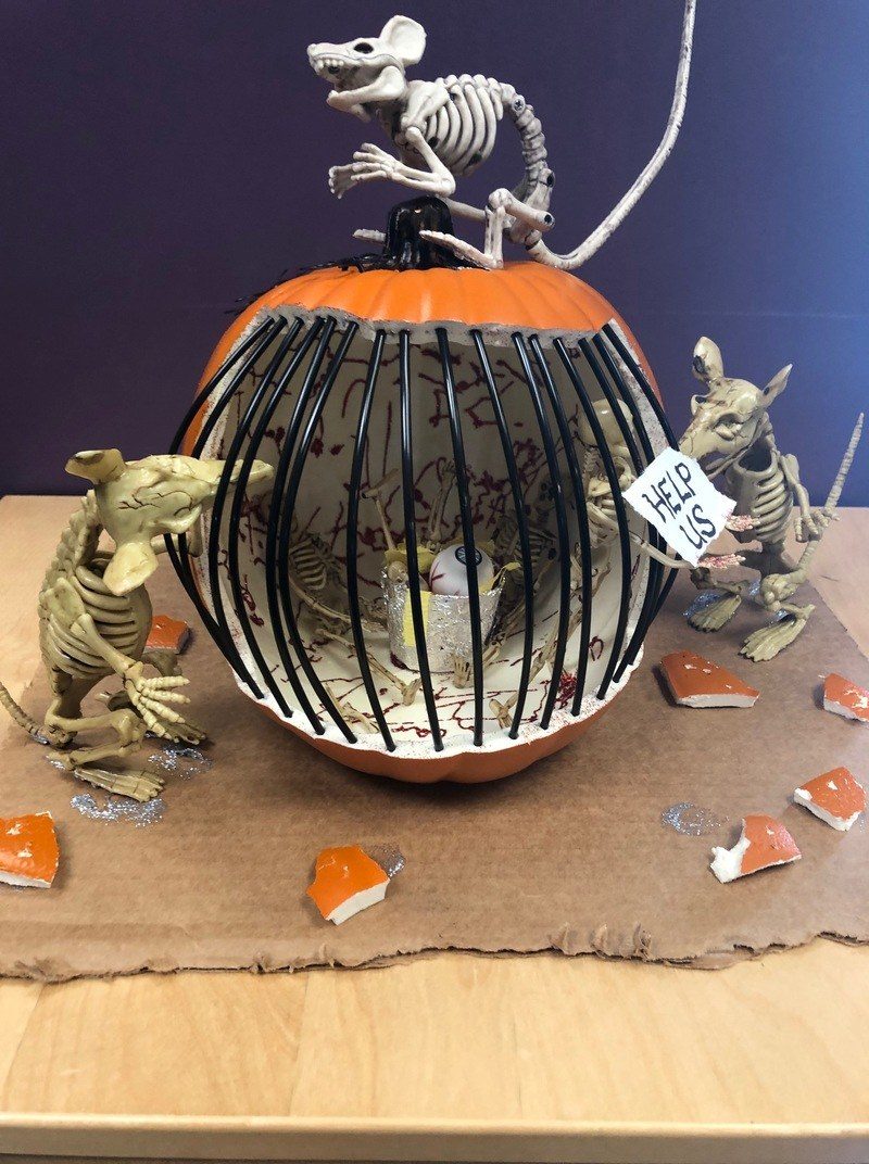 Decorated pumpkin