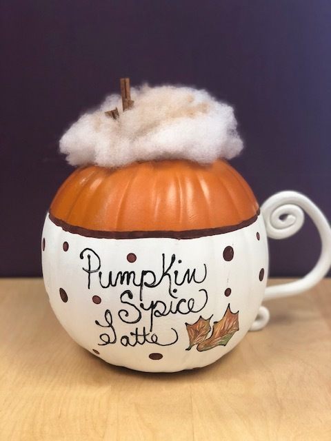 Decorated pumpkin