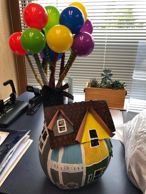 Decorated pumpkin