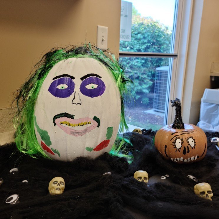 Decorated pumpkin
