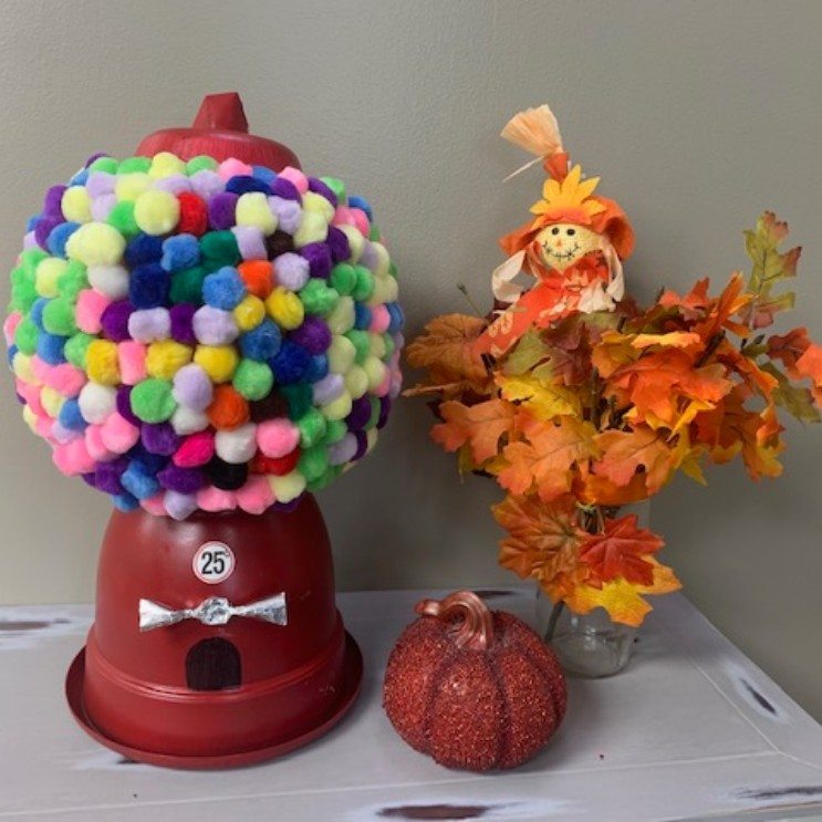 Decorated pumpkin
