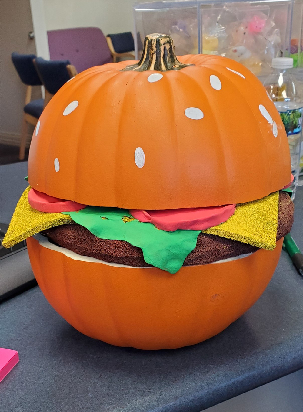 Decorated pumpkin