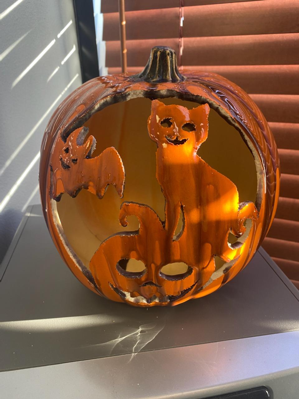 Decorated pumpkin