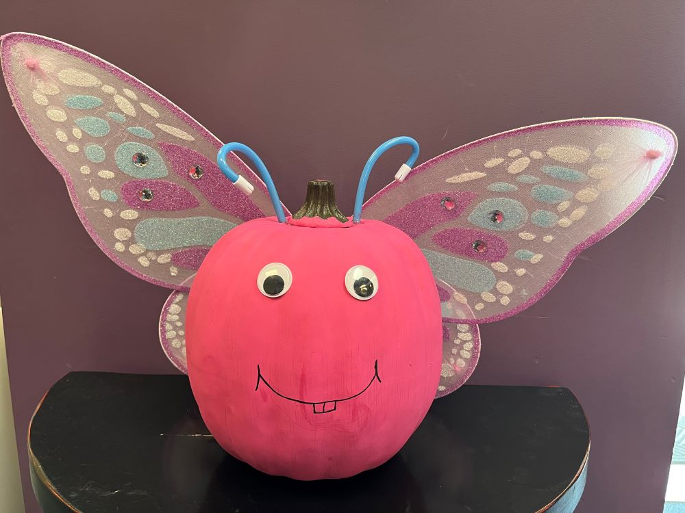 Decorated pumpkin