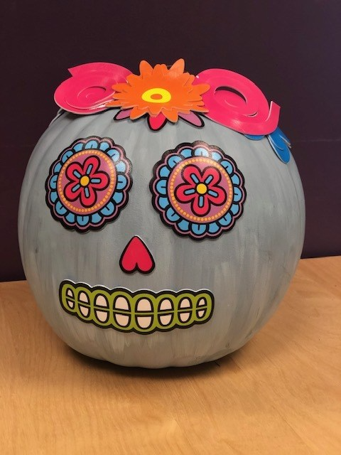 Decorated pumpkin