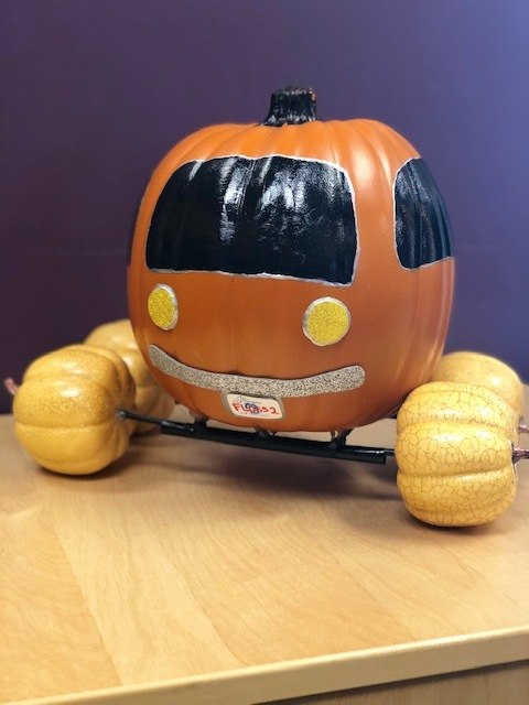Decorated pumpkin