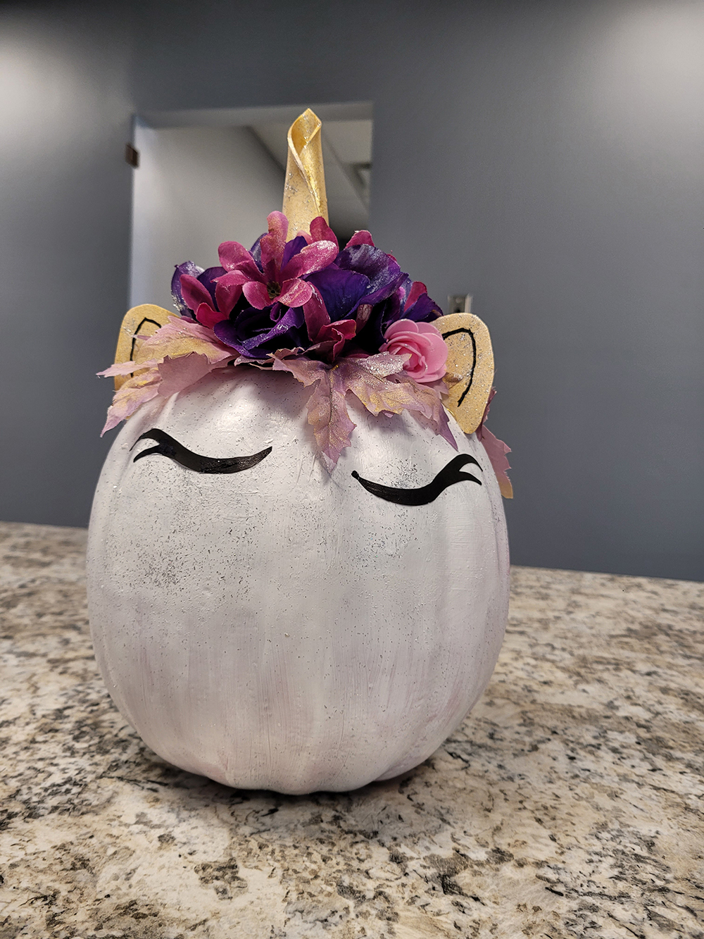 Decorated pumpkin