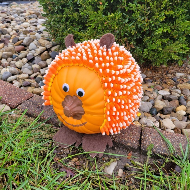 Decorated pumpkin