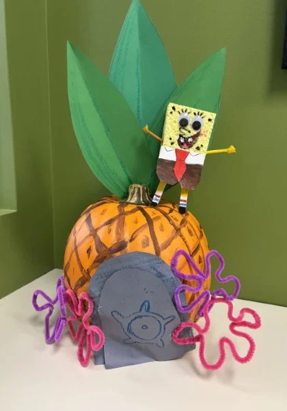 Decorated pumpkin