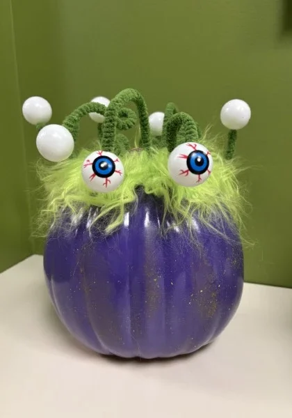 Decorated pumpkin
